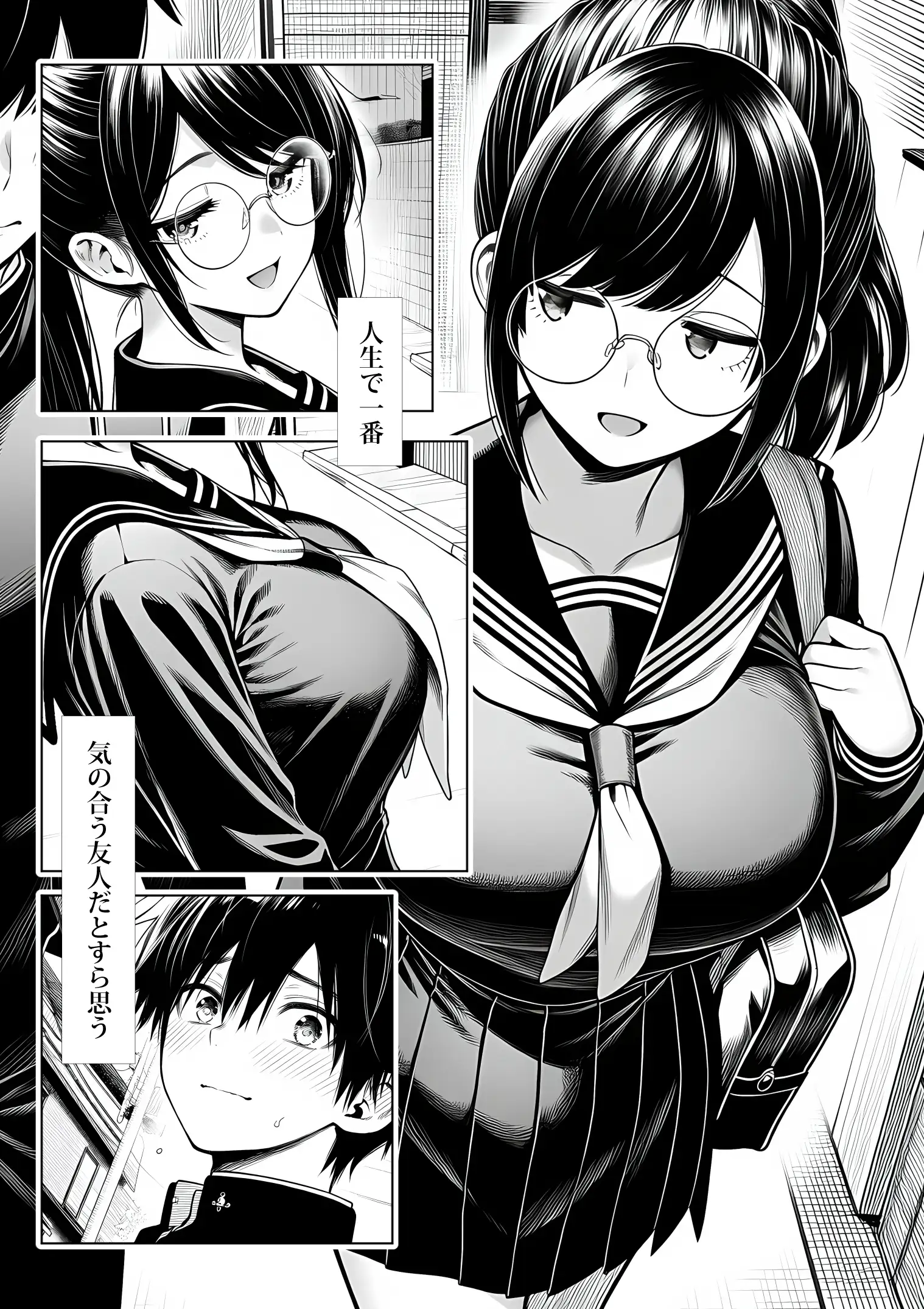 むっちり成長した幼馴染みと友達セックスする話 3ページ