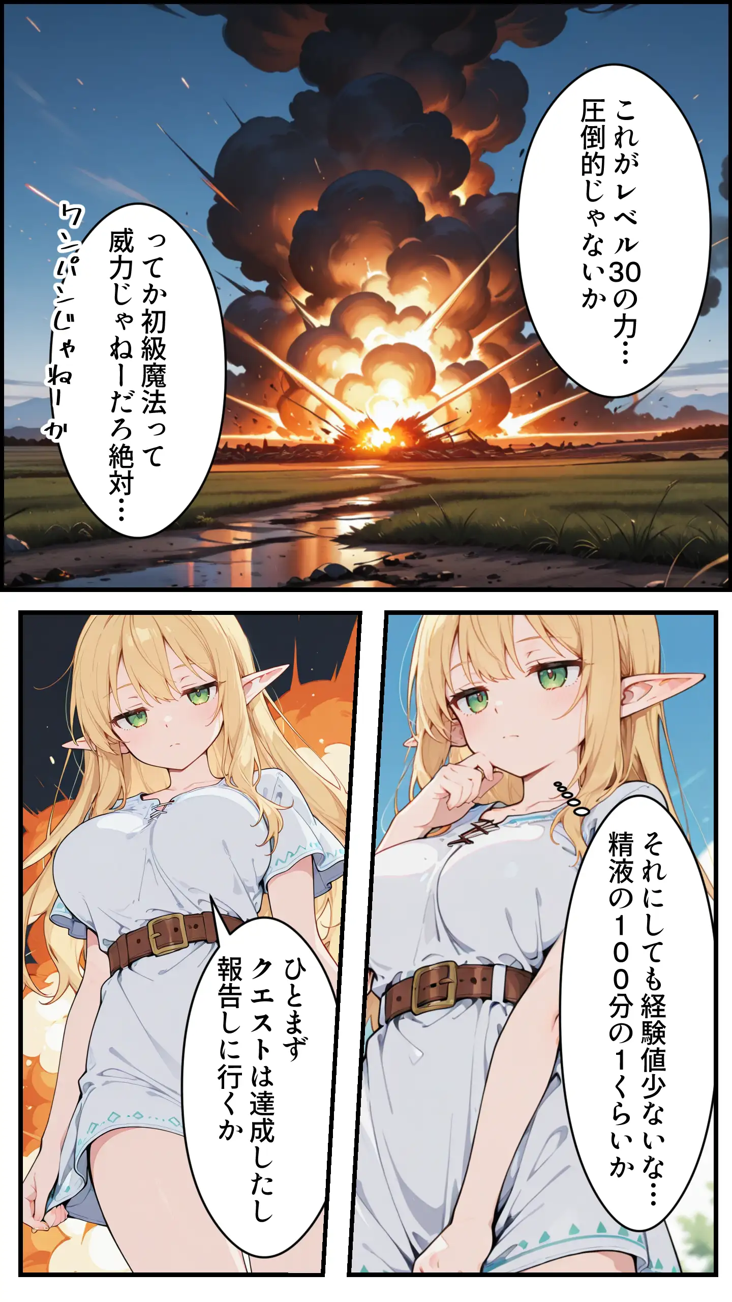社畜のオレが転生チート『精液吸収成長』でレベル999の淫乱TSエルフ娼婦になる物語 33ページ