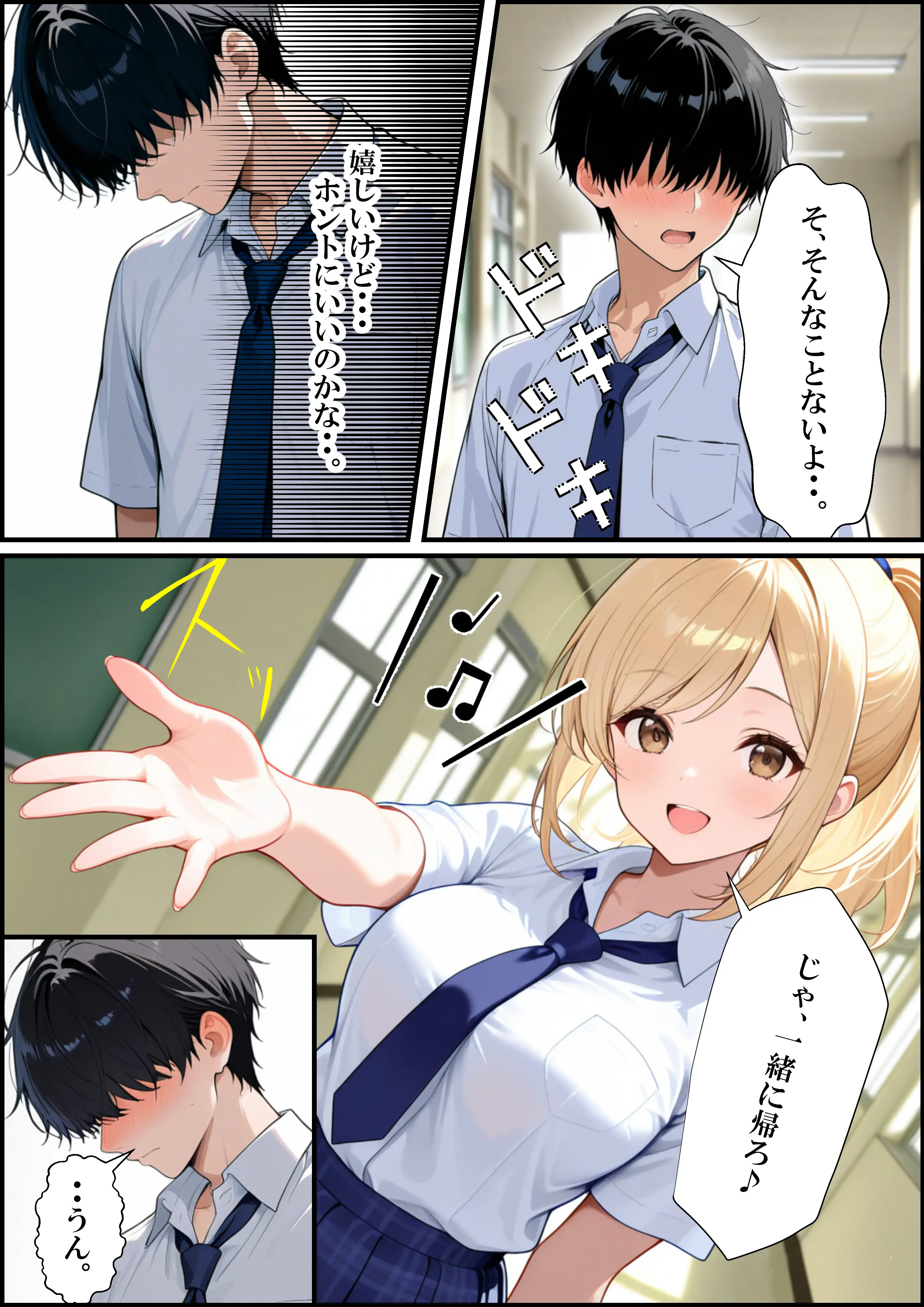 クラスの一軍ギャルが陰キャの彼女になった話 4ページ