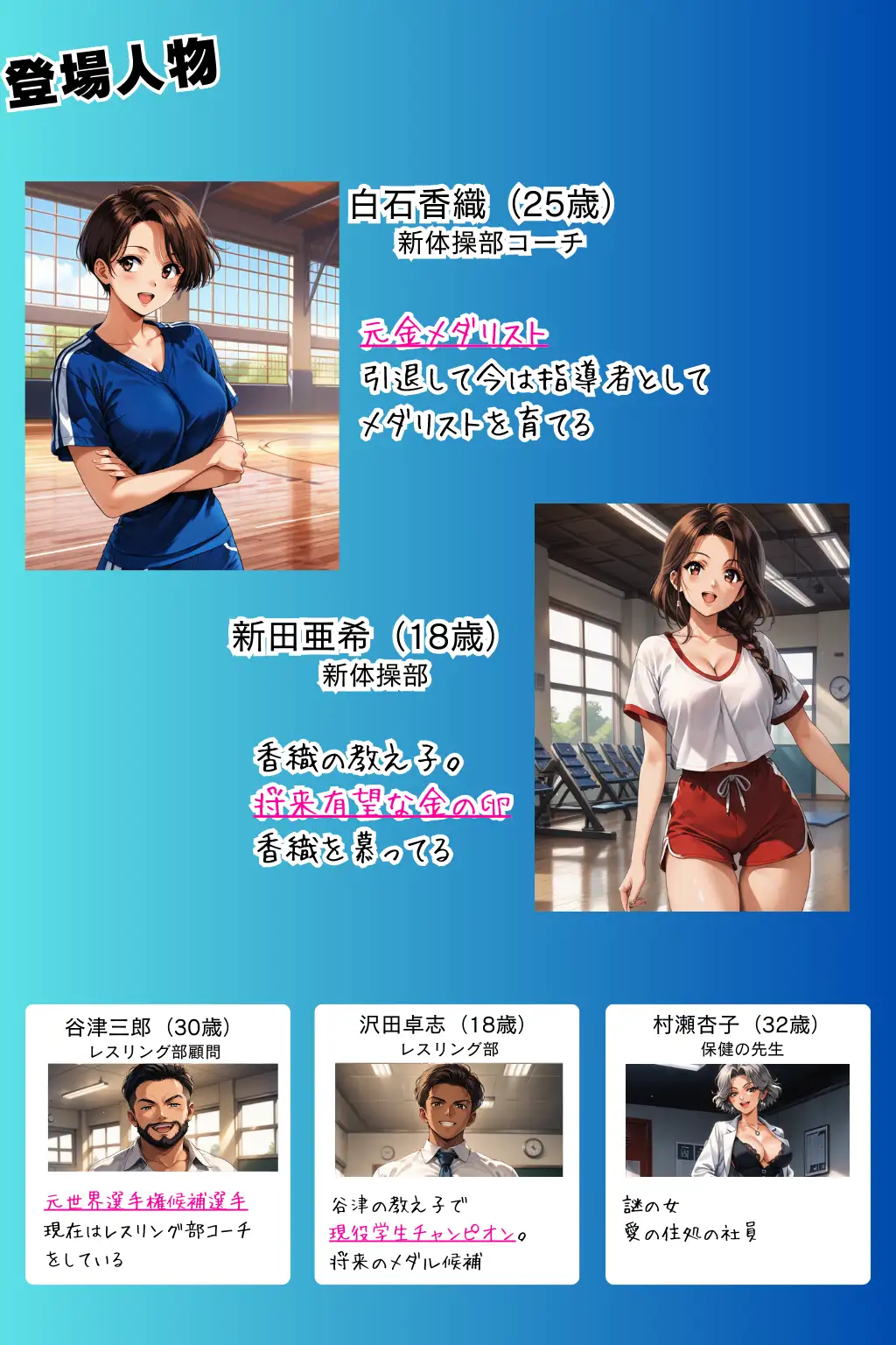 媚薬の海で溺れた妖精（新体操部）前編  〜教え子の前で牝堕ちした金メダリスト〜 2ページ