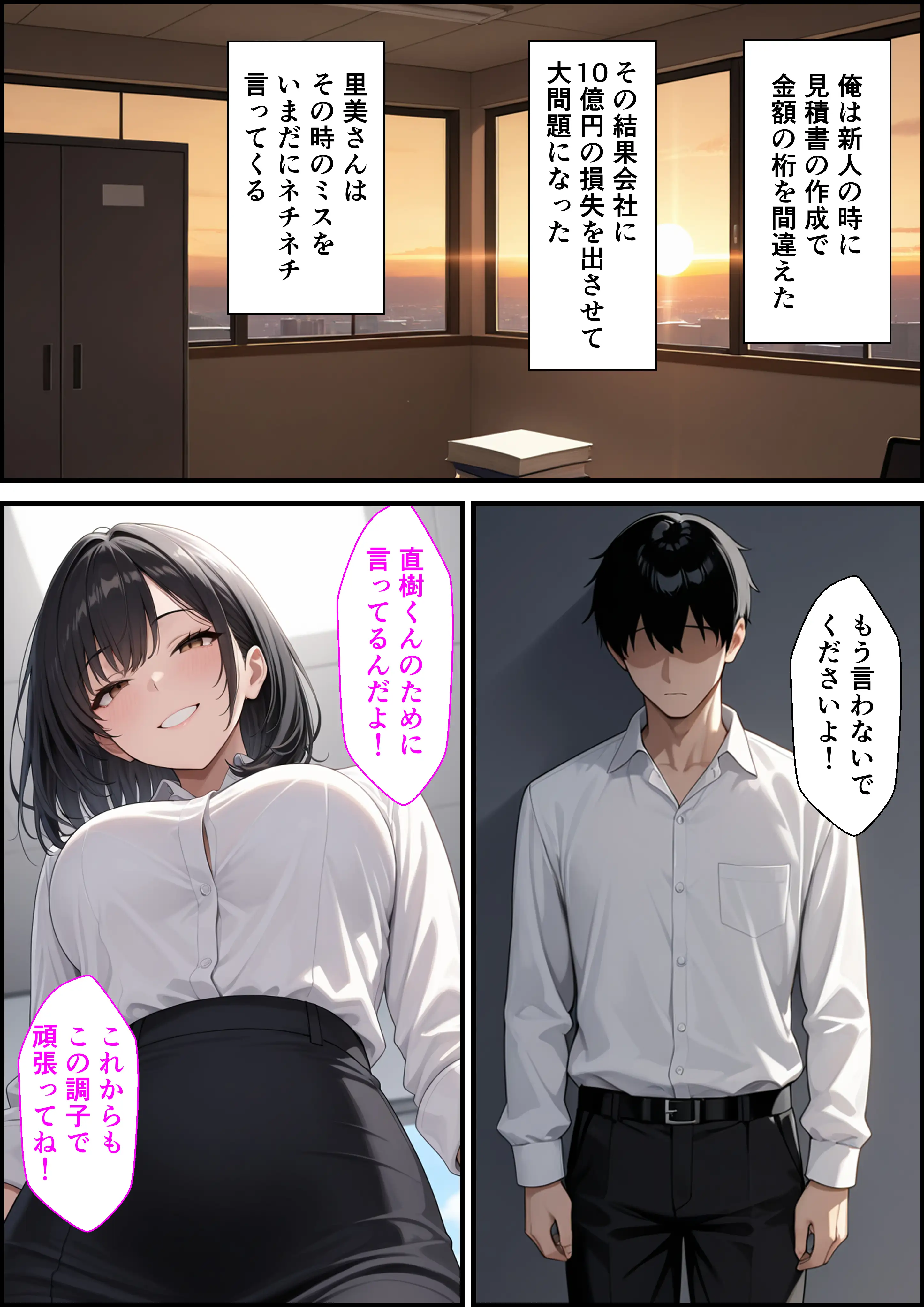 感じの悪いねちねち巨乳上司の弱みを握って中出しセックスする話 3ページ