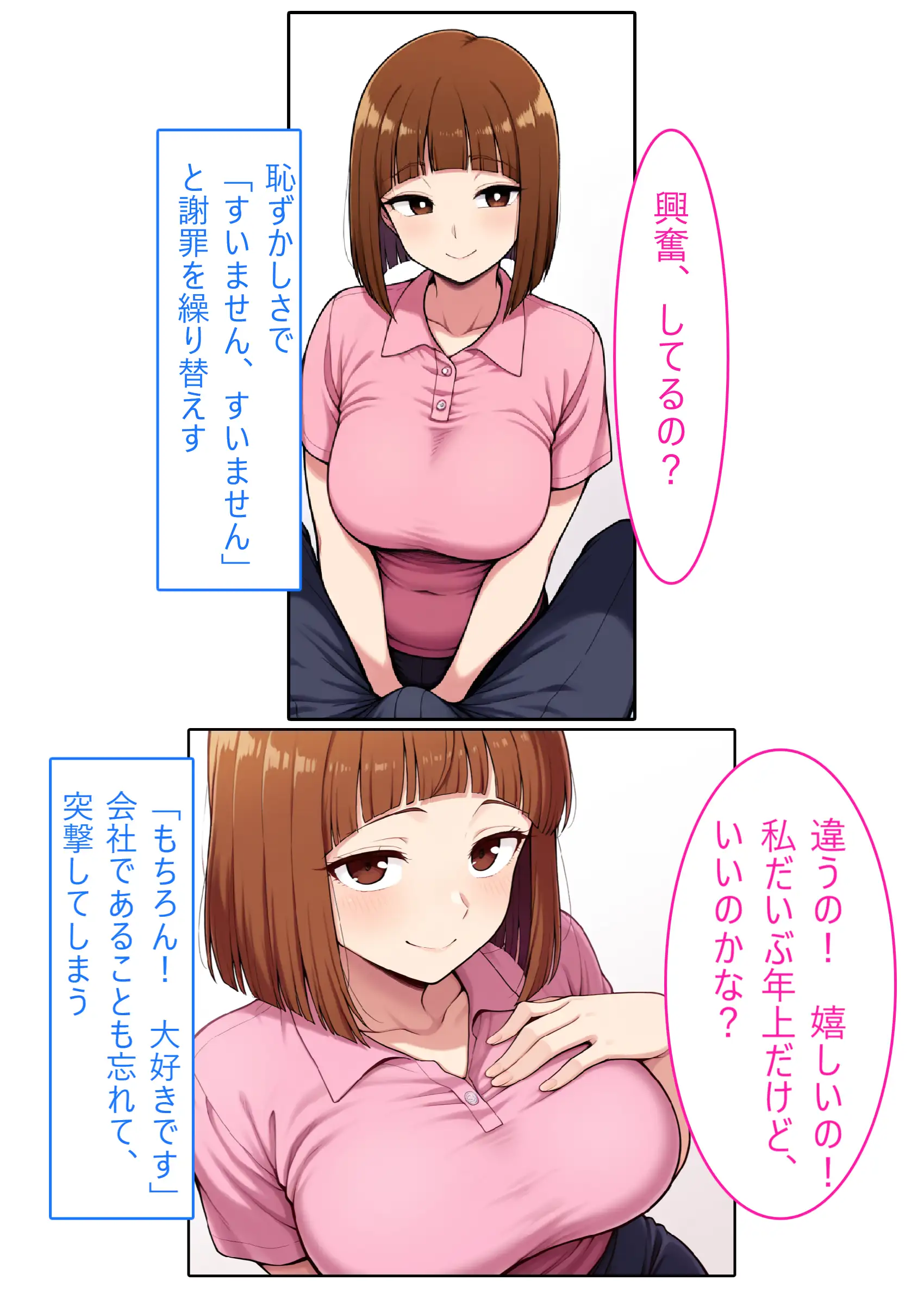 【着衣Hマンガ】年上人妻ぽっちゃり上司とイチャイチャする【年上人妻と甘いSEX】 10ページ