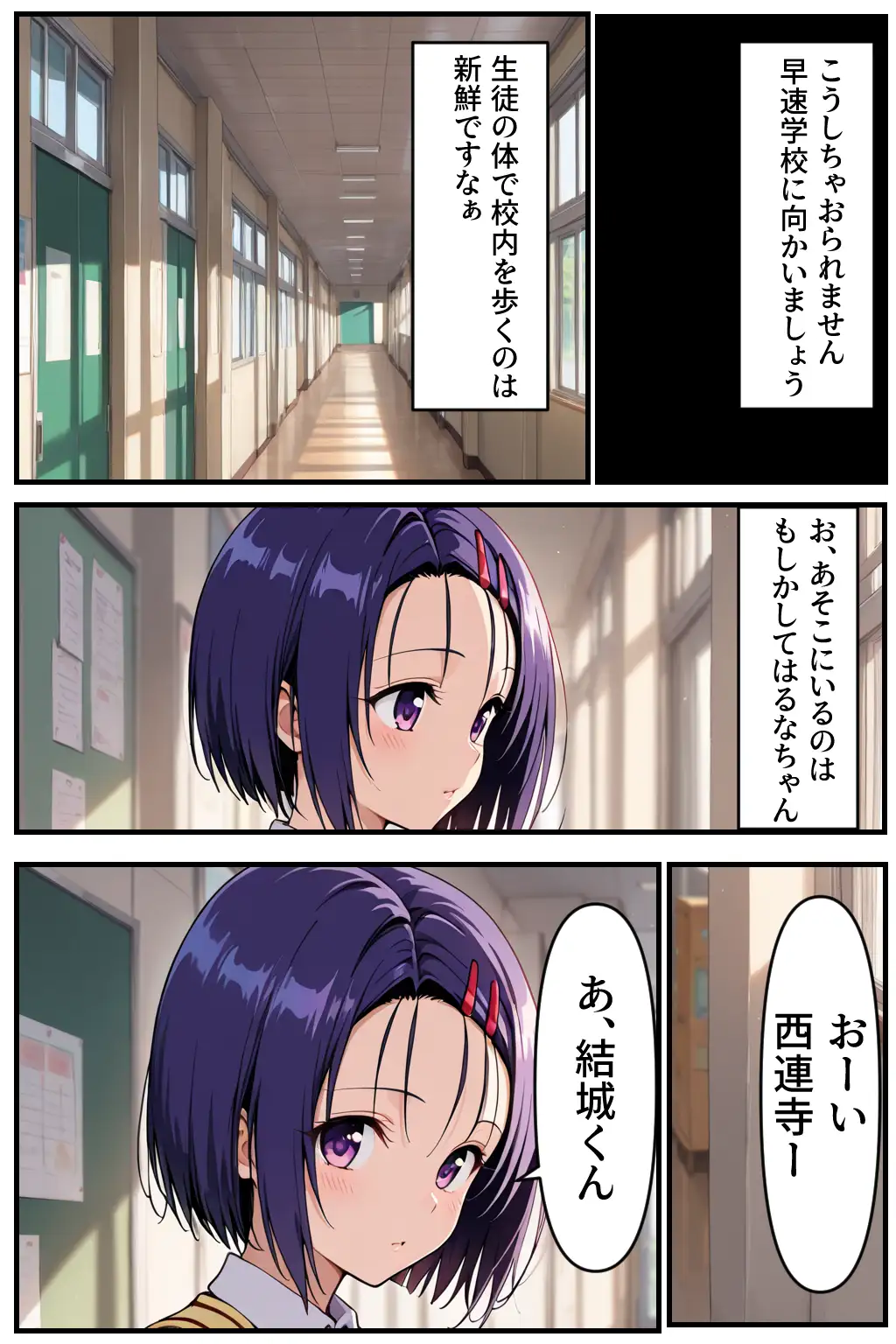 結〇リトと入れ替わった校長が西〇寺春奈と生ハメSEXする話 5ページ