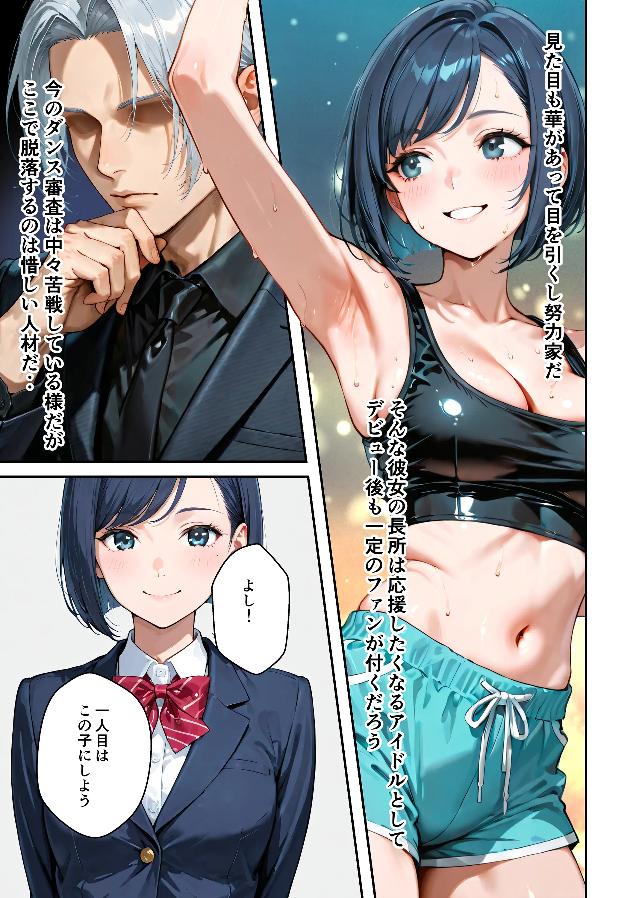 アイドルの卵 -アイドルの卵達がオーディション中に敏腕プロデューサーからセックスで指導を受ける話- 4ページ