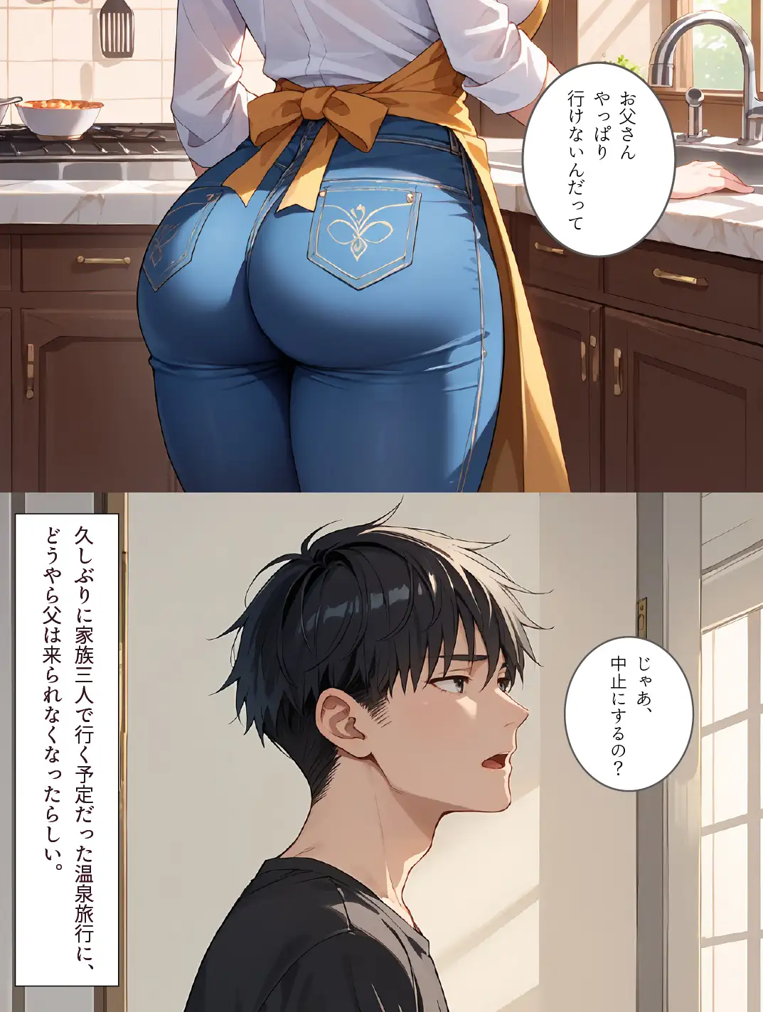 母と露天風呂付き客室のある温泉宿に行った話 1＋2お得セット「母さんとイチャラブ子作り孕ませ生活」 4ページ