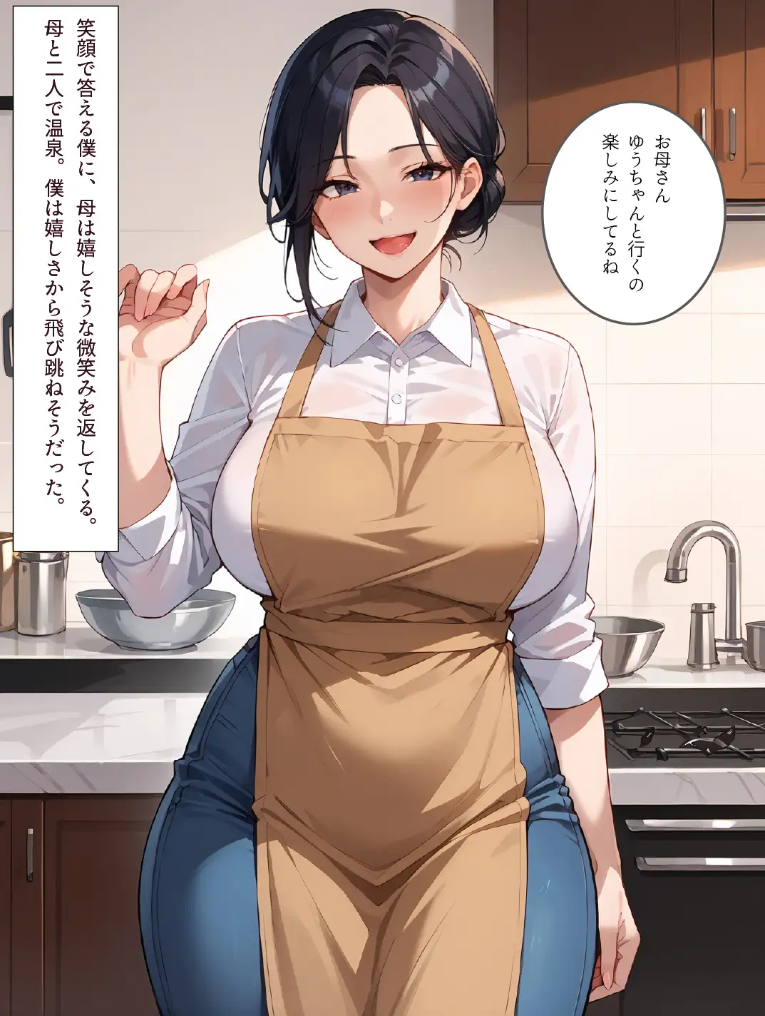 母と露天風呂付き客室のある温泉宿に行った話 1＋2お得セット「母さんとイチャラブ子作り孕ませ生活」 8ページ