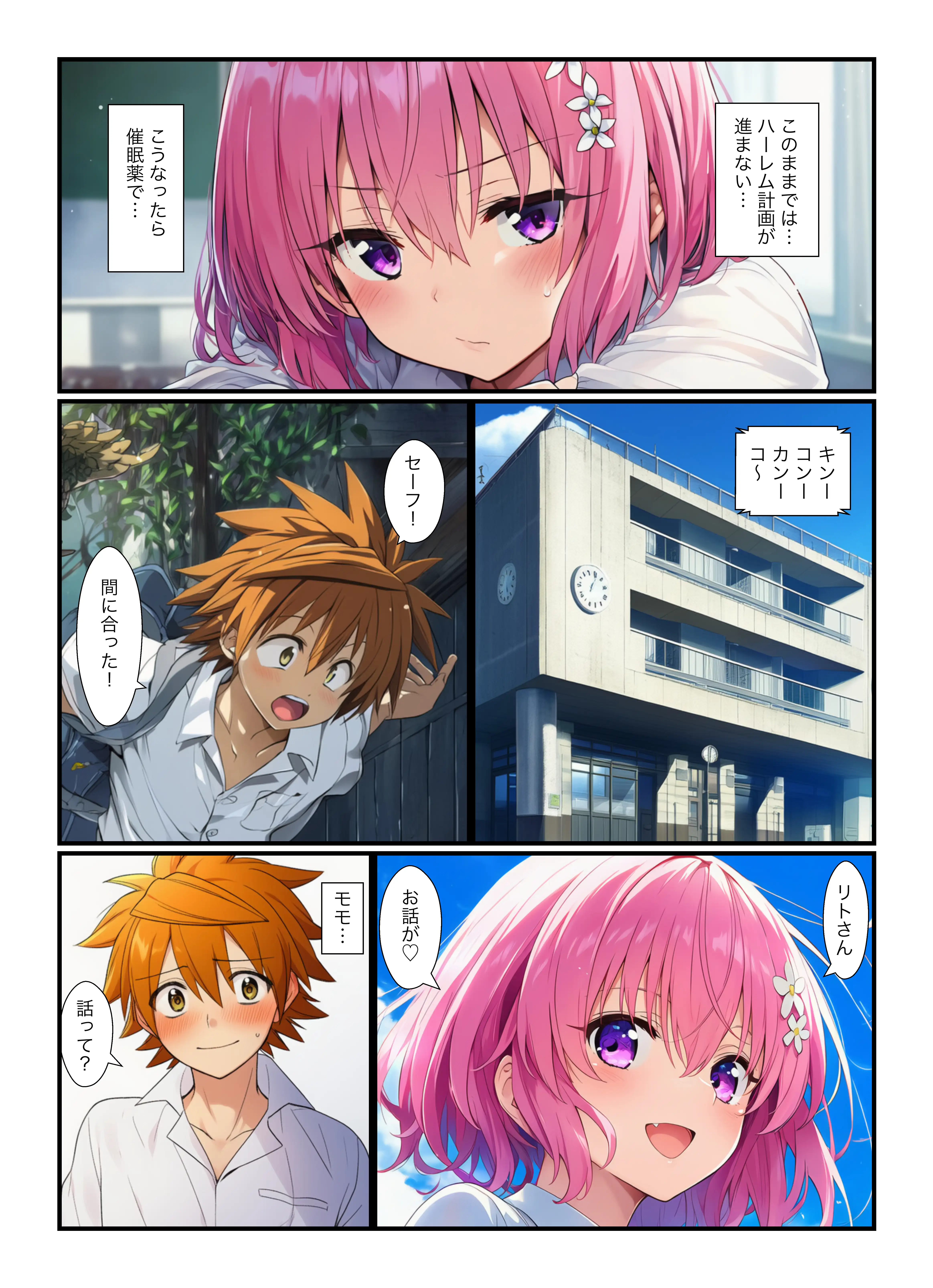 リトが催●でヤリチン！春菜とイチャラブ中出し、モモと浮気セックスでザーメン腟内射精 3ページ