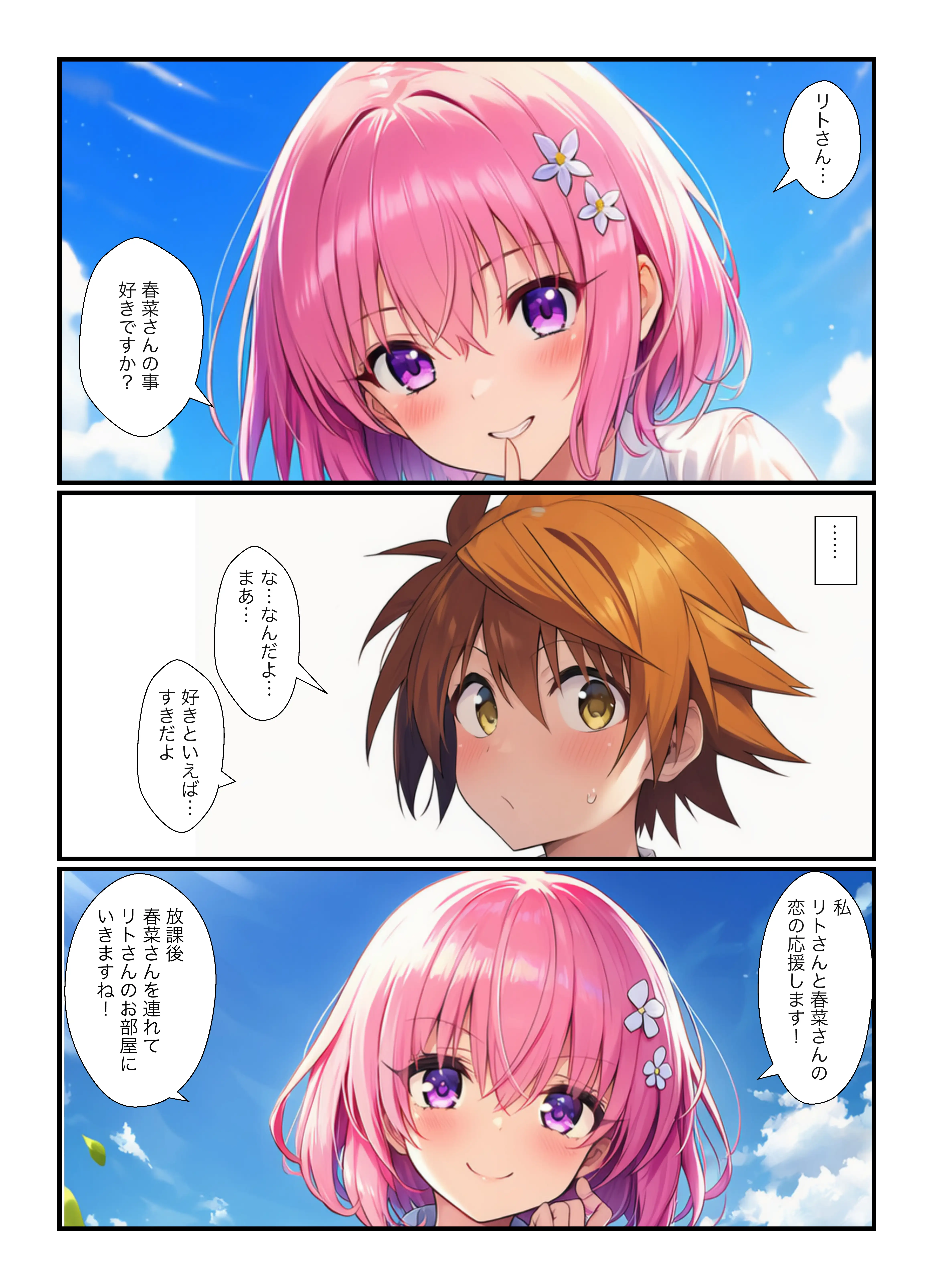 リトが催●でヤリチン！春菜とイチャラブ中出し、モモと浮気セックスでザーメン腟内射精 4ページ