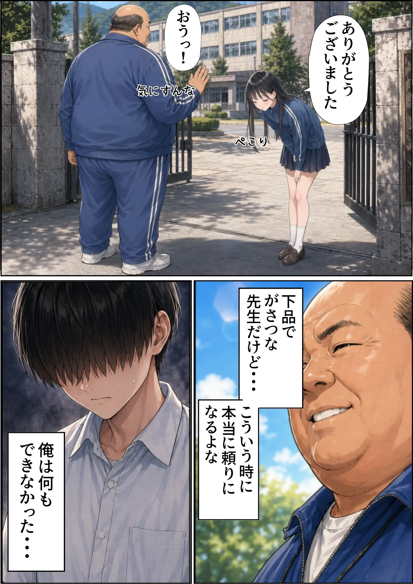 【昭和編】想いを寄せていたクラスメイトが中年メタボ教師（BMI40）と肉体関係だった件 19ページ