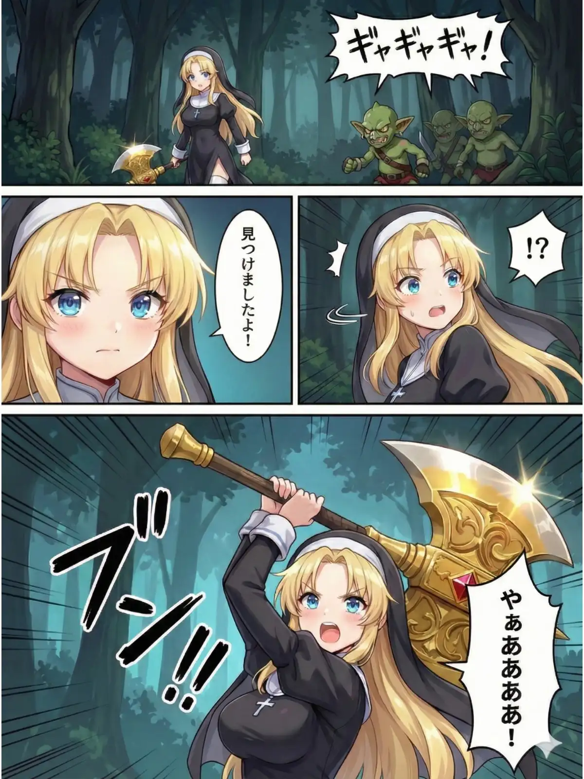 異世界で純粋金髪むちむちシスターがおちんぽをしごいてくれて好き放題中出しさせてくれる濃厚甘やかし射精♪ 2ページ