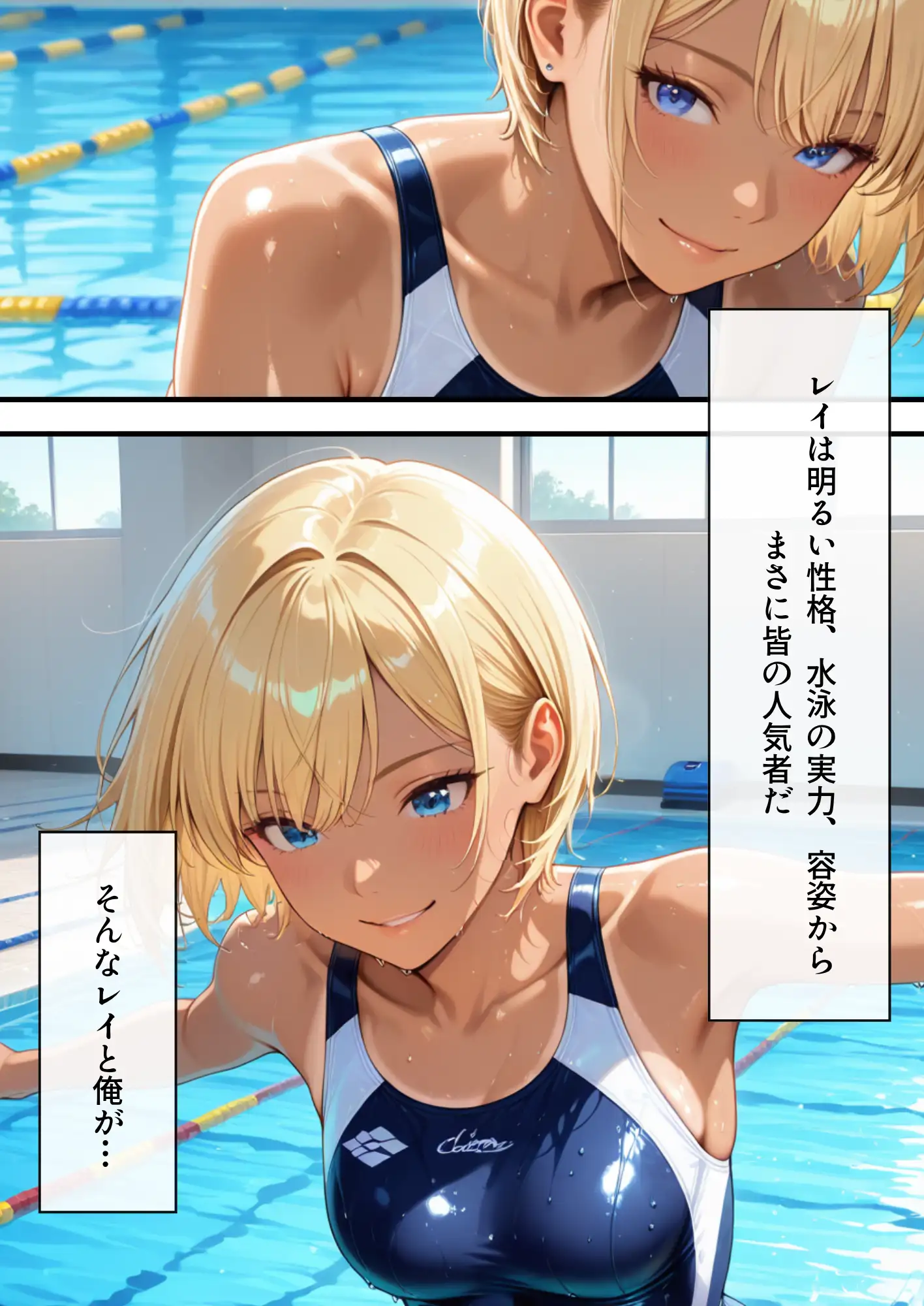 水泳部の金髪ギャルエースがオナニー中毒の変態だったのでセックスする話 3ページ