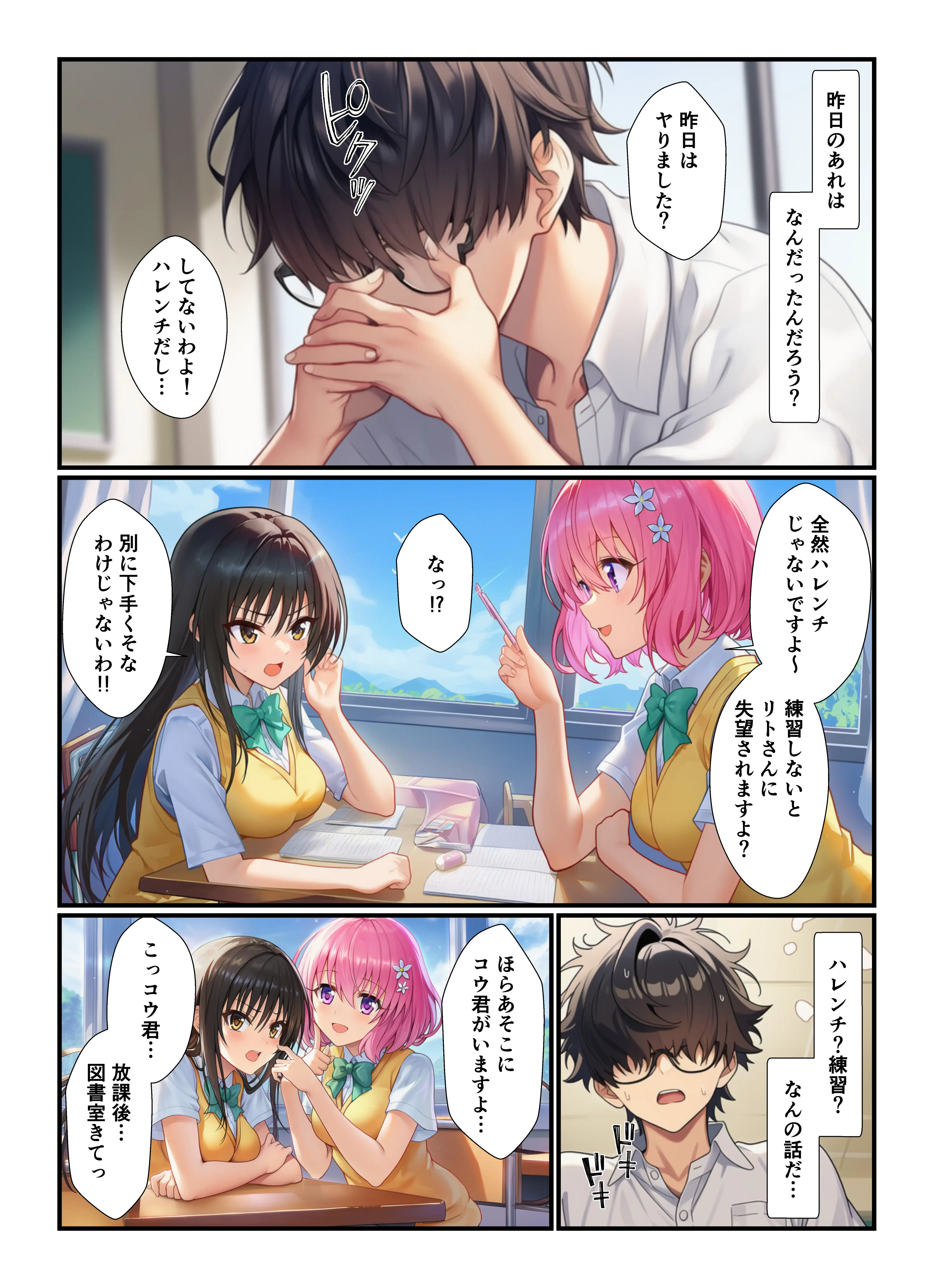 常識改変されたとらぶる学園！巨根陰キャの俺に憧れ女子が快楽堕ちする話 3ページ