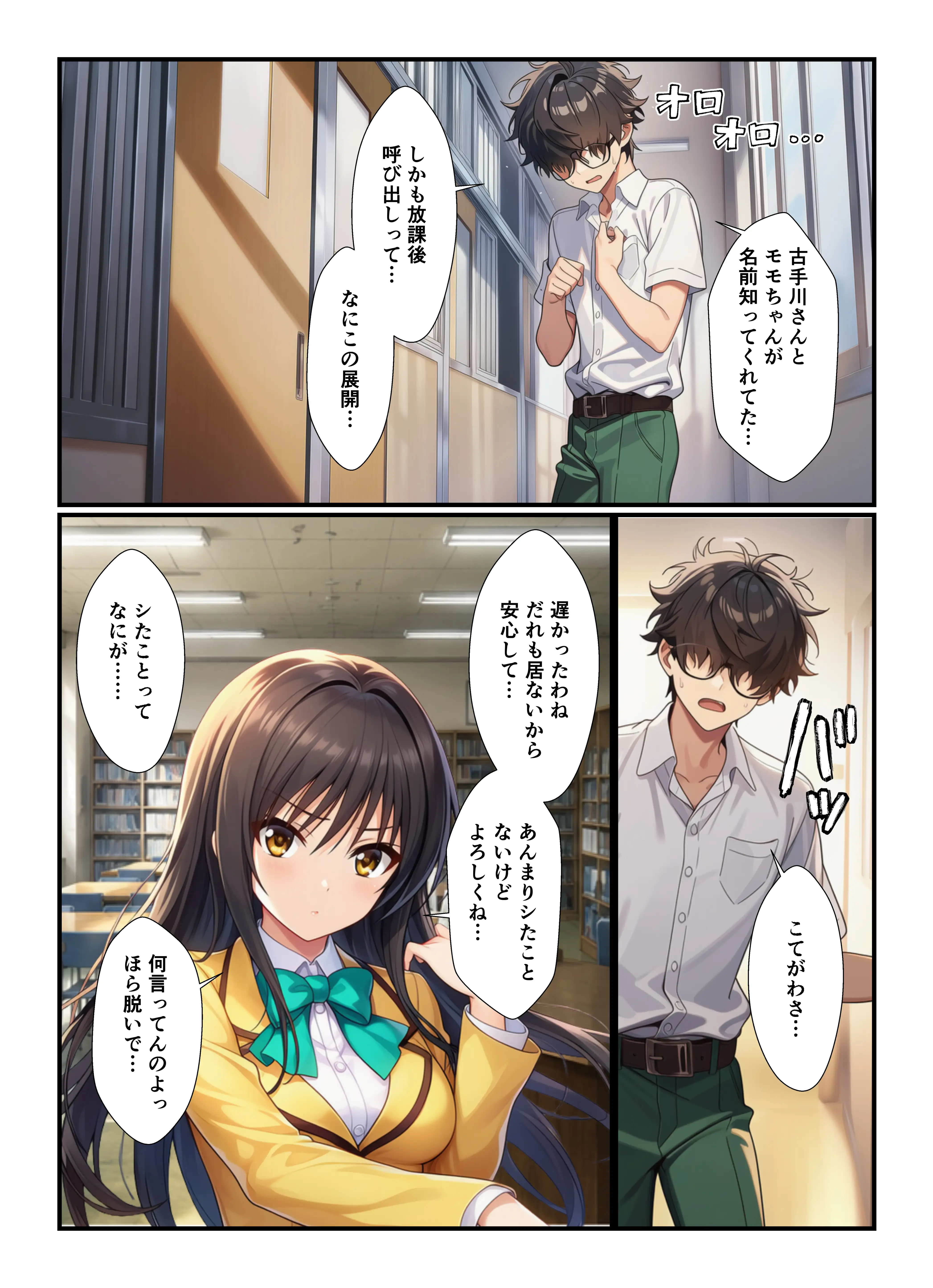 常識改変されたとらぶる学園！巨根陰キャの俺に憧れ女子が快楽堕ちする話 4ページ