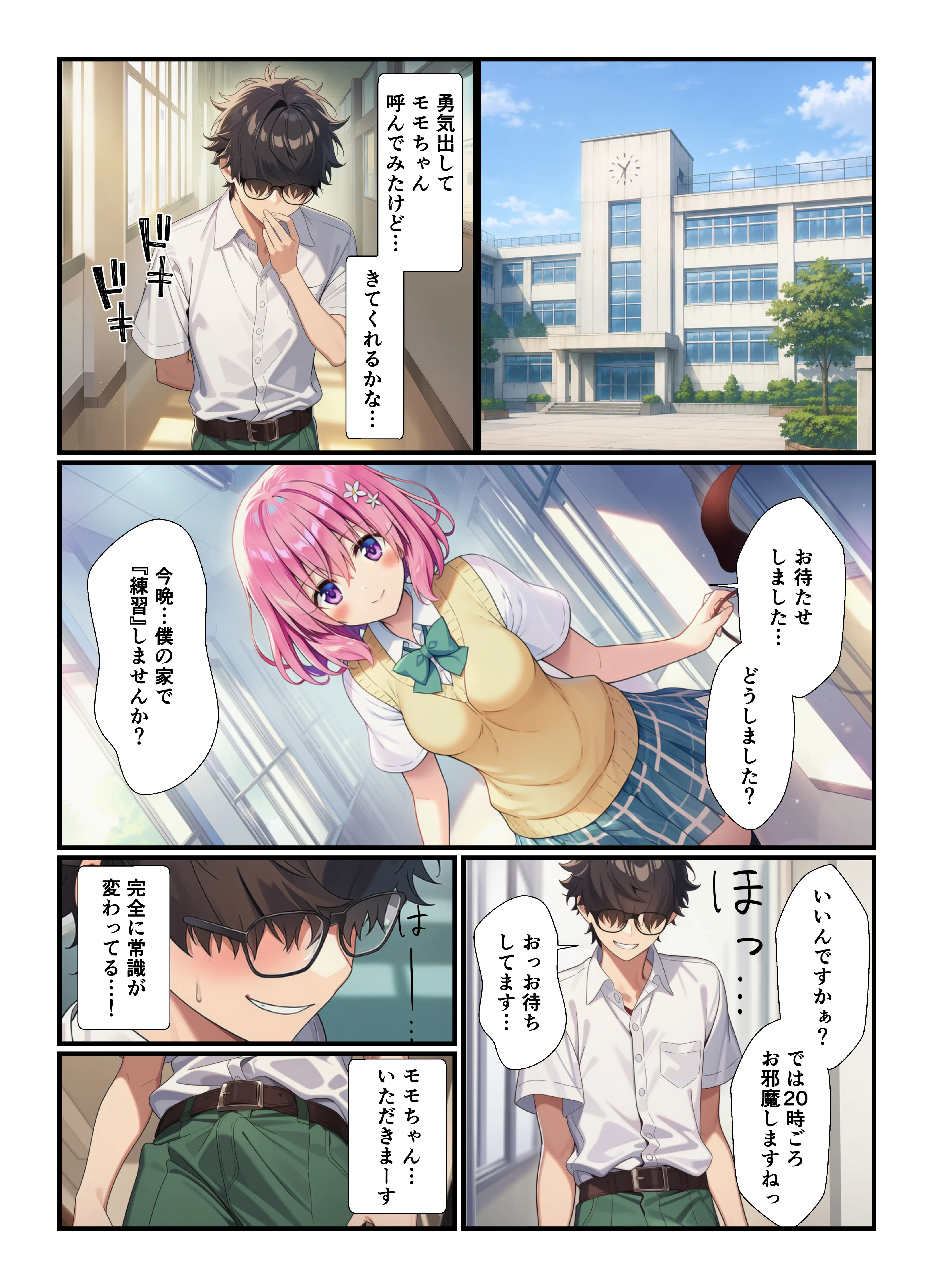 常識改変されたとらぶる学園！巨根陰キャの俺に憧れ女子が快楽堕ちする話 9ページ