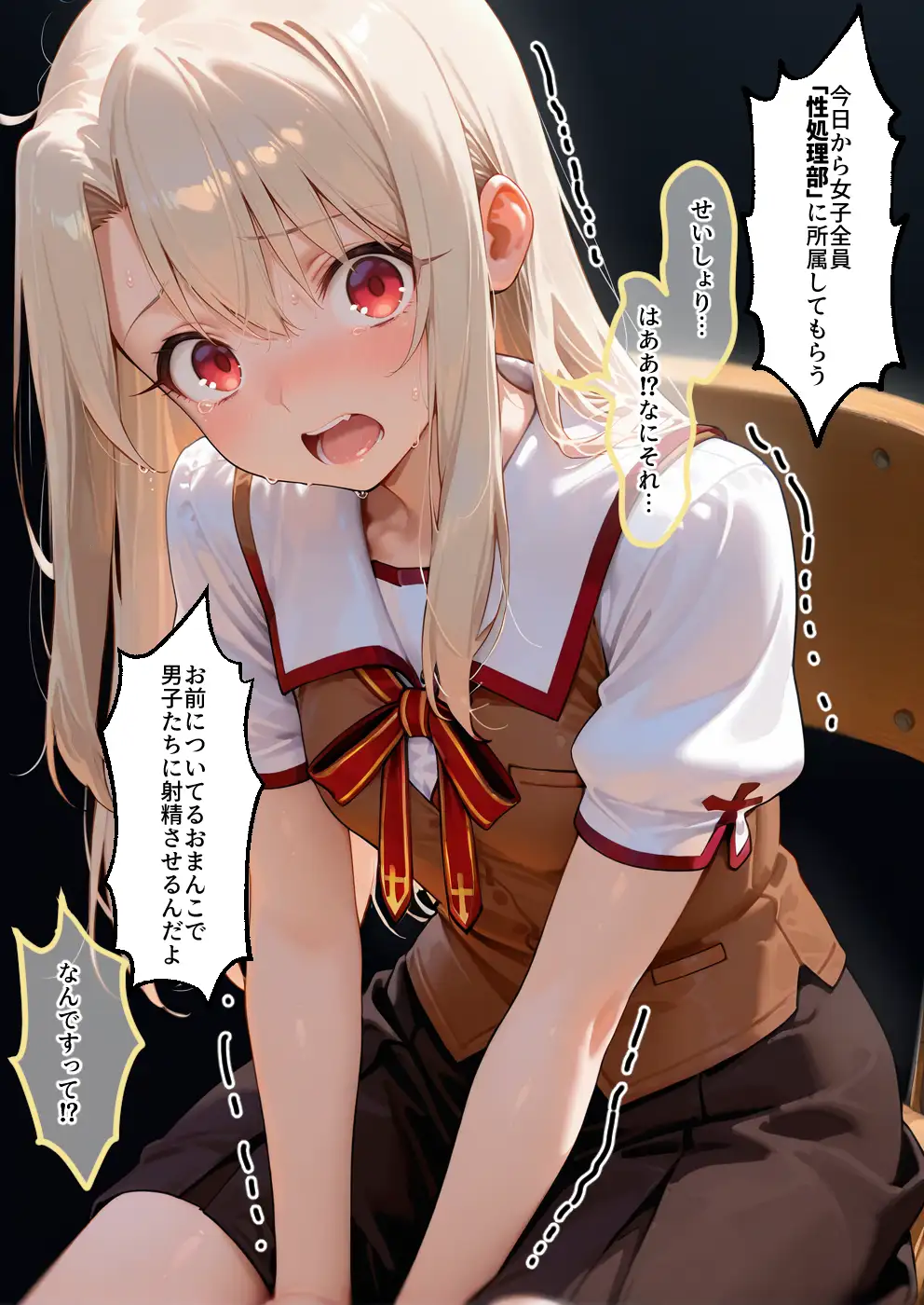 S○Xしないと即退学？ 今日から全員強●性処理部（はーと）中出しでご奉仕ポイント大量GET快楽堕ち凌●学園  フェ〇ト編 7ページ