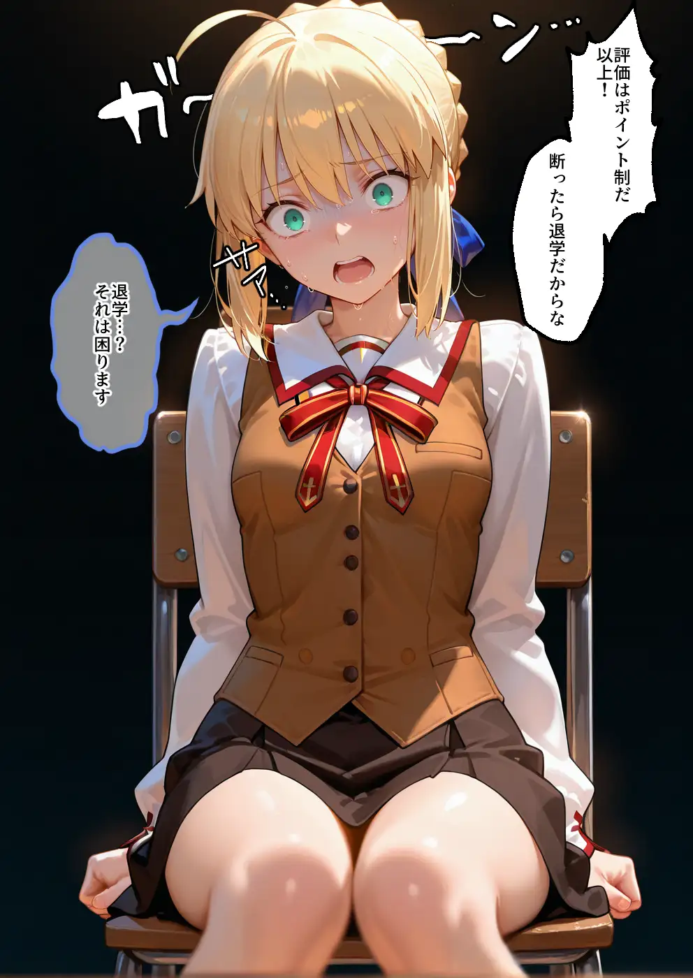 S○Xしないと即退学？ 今日から全員強●性処理部（はーと）中出しでご奉仕ポイント大量GET快楽堕ち凌●学園  フェ〇ト編 9ページ
