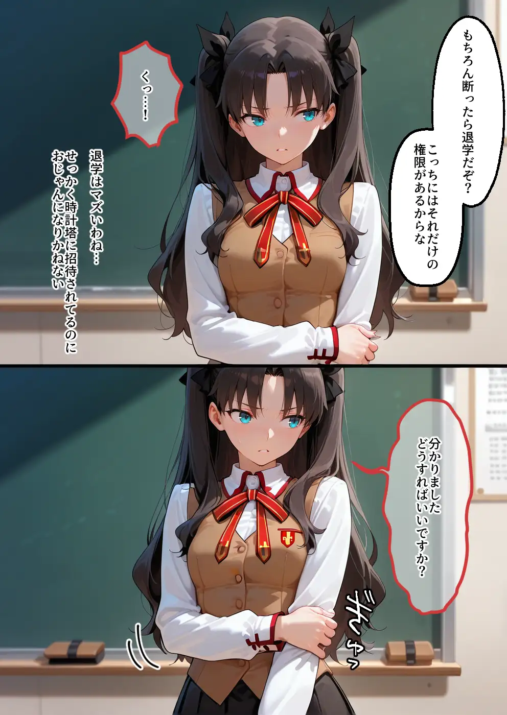 S○Xしないと即退学？ 今日から全員強●性処理部（はーと）中出しでご奉仕ポイント大量GET快楽堕ち凌●学園  フェ〇ト編 13ページ